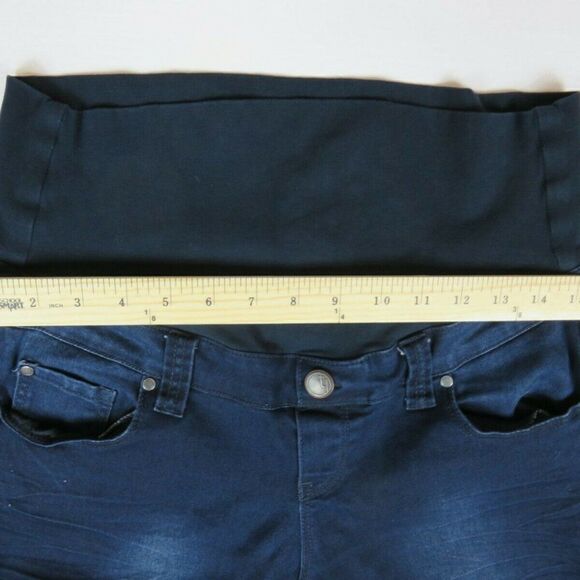 Thyme Maternity Jeans Stretch Cotton Blend Stretch Panel Pull-On Women's Size M - Picture 6 of 9